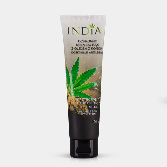 Crème pour les mains à l'huile de chanvre de la marque India Cosmetics vendu par la boutique Green Zones