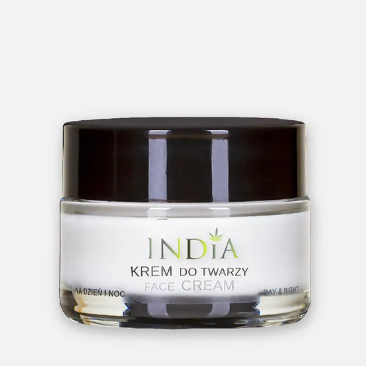 Crème pour le visage à l'huile de chanvre de la marque India Cosmetics disponible à la boutique Green Zones CBD Shop